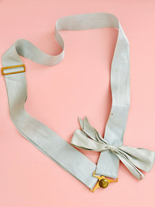 Antique Edwardian French adjustable ribbon sash