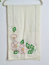 Load image into Gallery viewer, Vintage floral embroidered table runner
