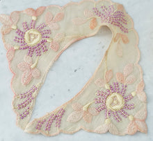 Load image into Gallery viewer, Vintage 1930s pink embroidered collar
