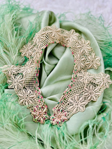 Vintage beaded collar necklace