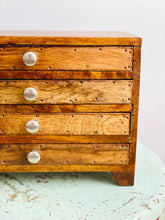 Load image into Gallery viewer, Vintage 4 drawers wooden trinket box
