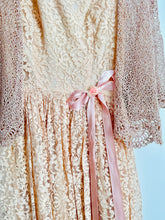 Load image into Gallery viewer, Vintage pastel pink crochet scarf/shawl
