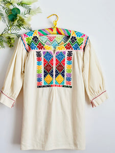 Vintage Hungarian Top Cotton Embroidered Peasant Blouse