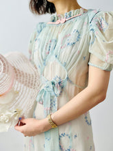 Load image into Gallery viewer, Ethereal 1930s sheer dress with embroidery
