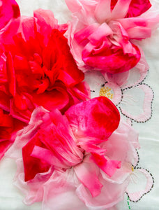 Vintage pink millinery flowers