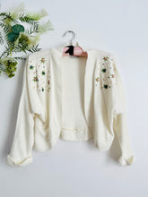 Load image into Gallery viewer, Vintage 1940s white embroidered cardigan/bolero
