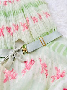 Antique Edwardian French adjustable ribbon sash