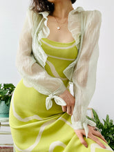 Load image into Gallery viewer, Lime green swirl lines knit dress
