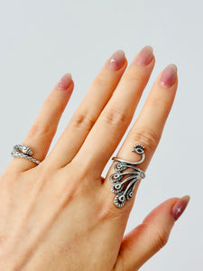 Vintage sterling silver peacock ring