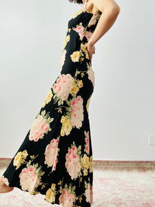 Vintage 90s rayon floral dress
