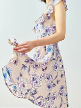 Load image into Gallery viewer, Purple floral print dress
