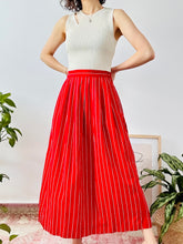 Load image into Gallery viewer, Vintage 1970s Red Stripe Maxi Skirt
