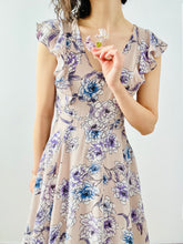 Load image into Gallery viewer, Purple floral print dress
