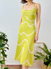 Load image into Gallery viewer, Lime green swirl lines knit dress
