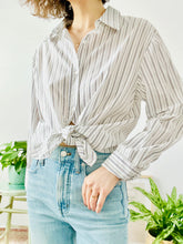 Load image into Gallery viewer, Parisian style oversized two piece shirt set
