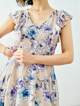 Load image into Gallery viewer, Purple floral print dress
