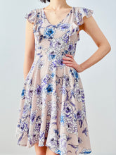 Load image into Gallery viewer, Purple floral print dress
