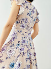 Load image into Gallery viewer, Purple floral print dress
