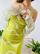 Load image into Gallery viewer, Lime green swirl lines knit dress
