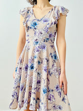 Load image into Gallery viewer, Purple floral print dress
