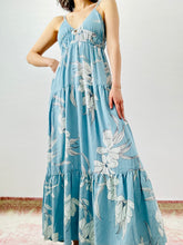 Load image into Gallery viewer, Pastel blue floral summer dress
