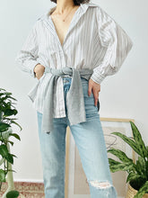 Load image into Gallery viewer, Parisian style oversized two piece shirt set
