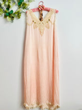 Load image into Gallery viewer, Vintage 1920s pink lingerie silk lace slip
