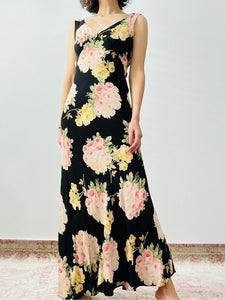 Vintage 90s rayon floral dress