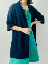Load image into Gallery viewer, Vintage 1960s navy blue coat
