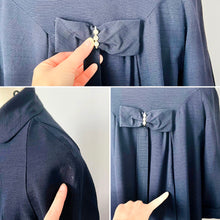 Load image into Gallery viewer, Vintage 1960s navy blue coat
