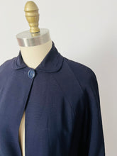 Load image into Gallery viewer, Vintage 1960s navy blue coat
