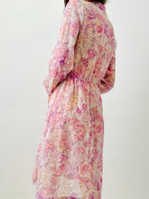 Load image into Gallery viewer, Vintage 1970s purple floral dress
