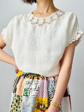 Load image into Gallery viewer, Antique 1910s crochet lace cotton top
