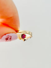 Load image into Gallery viewer, Antique 10k rose gold garnet ring victorian rose cut ring
