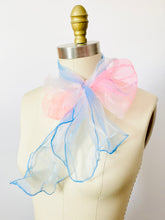Load image into Gallery viewer, Vintage pastel ombré pink blue scarf vintage bandana
