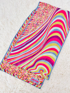 Vintage pink swirl abstract scarf