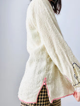 Load image into Gallery viewer, Vintage Moroccan Hand Embroidered Jacket with Pastel Crochet Buttons
