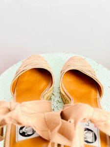 Vintage dusty pink Lanvin Espadrilles designer shoes