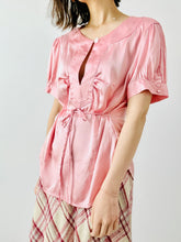 Load image into Gallery viewer, Vintage candy pink satin top
