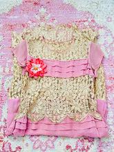 Load image into Gallery viewer, Vintage 1920s pink flapper lace dress
