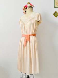 Vintage champagne pink night gown lingerie dress