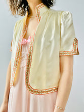 Load image into Gallery viewer, Vintage 1960s embroidered  satin bolero
