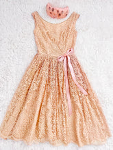 Load image into Gallery viewer, Vintage 1950s pink lace dress
