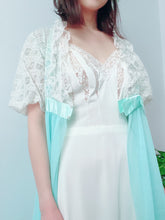 Load image into Gallery viewer, Vintage 1940s Lace Slip with Cutout Design and Pleated Flounce
