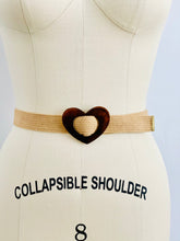 Load image into Gallery viewer, Vintage 1970s belt w heart shaped buckle
