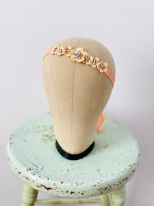 Pastel handmade headpiece ribbon sash
