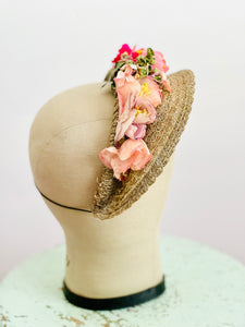 Vintage 1930s pink fascinator