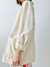 Load image into Gallery viewer, Vintage cream color denim blazer
