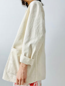 Vintage cream color denim blazer