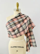 Load image into Gallery viewer, Pastel pink plaid scarf
